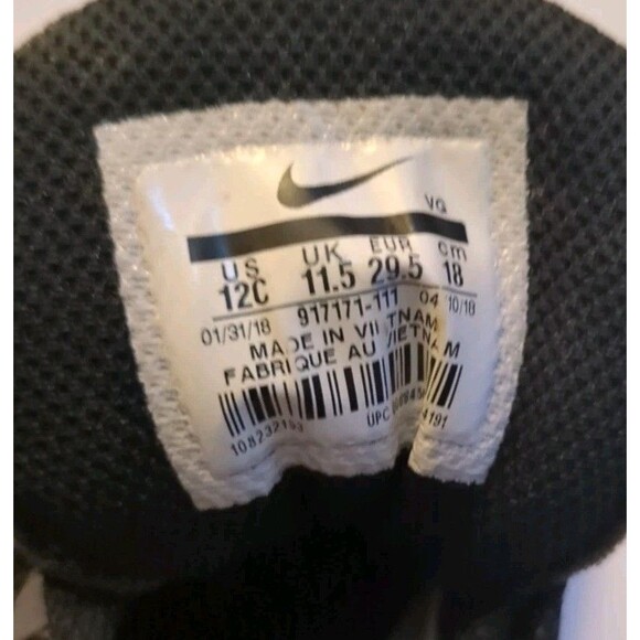 Nike Vapor Youth Football Cleats Size 12C Children Sports Black/ White 12 C - Picture 9 of 11